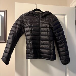 TNA Women's Black Hooded Puffer Jacket